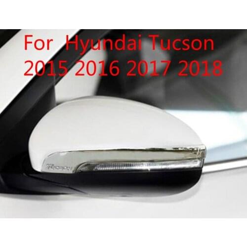 For Hyundai Tucson 2015 2016 2017 2018 Rear View Mirror Trim ABS Chrome and High-quality stainless steel Car-styling Car-covers