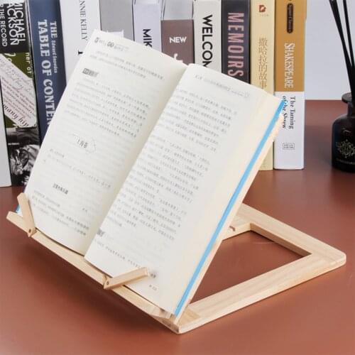 Brand New Foldable Wood Bookends Stand Cookbook Holder Reading Rack Wooden Reading Book Support Stand Holders Tablet PC