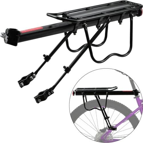 Aluminum Alloy Mountain Bike Rear Seat Bike Luggage Carrier Rack Bracket Cycling Accessory Max Bearing About 50kg