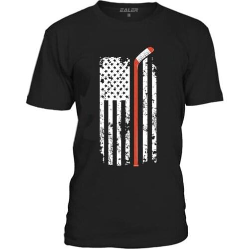 Cool Hockey Cotton O-Neck T-Shirts for ice Hockey High quality free shipping Vintage Short-Sleeve Mens Shirt TS1826