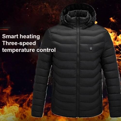 Hiking Down jacket USB Electric Heating Jacket Men Parka Winter Outdoor Windproof Waterproof thermal heating coat cotton clothes