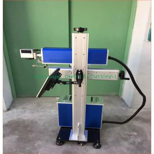 Flying fiber laser marking printing machine 20w co2 online flying laser marking machine for PVC pipe