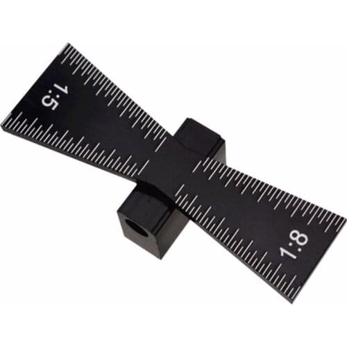 Swallow Tail Dovetail Marker Aluminum Alloy Hand Cut Wood Joints Meter Guide Tool with Scale Template Size 1: 5 and 1: 8 85AC