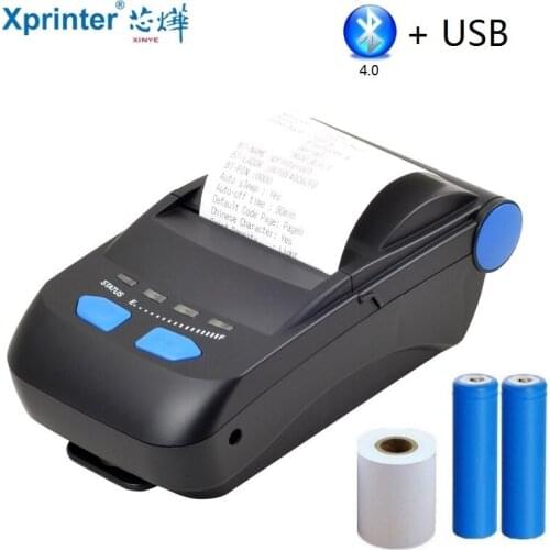 Mini USB + Bluetooth Thermal Printer 58mm Bluetooth Thermal Receipt Printer Small Ticket Bill Printing Machine