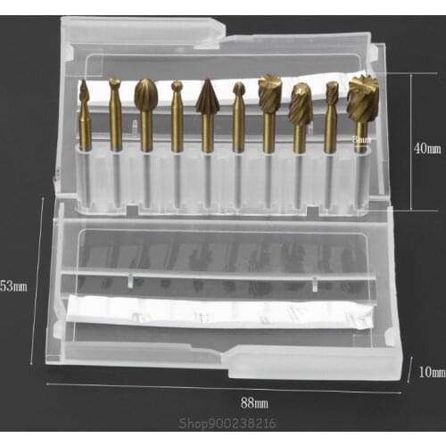 10pcs Rotary File Engraving Cutter Wood Tool Electric Grinding Polishing Head Au19 20 Dropship