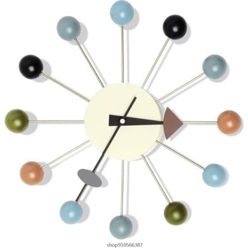 Retro Starburst Ball Wall Clock Decor Home Decoration Ball Wall Watch Creative Simple Design Clock for Home Bedroom Wholesales