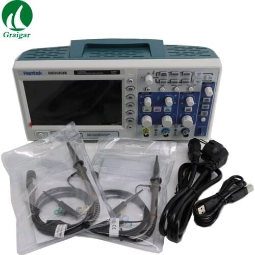 Hantek DSO5202B Desktop Oscilloscope Hantek DSO5202B Including FFTs Standard VGA Optional 200MHz Large 7'color display