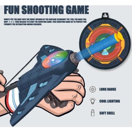 New Slingshot Aircraft Soft Projectile Catapult EVA Outdoor Interaction Games Garden Child Shooting Gun Bullets Toys Sports