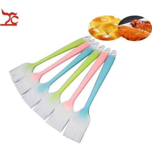 Wholesales 1Pc One handle transparent silicone brush cake baking milk oil sauce brush silicone sweep barbecue coated sauce brush