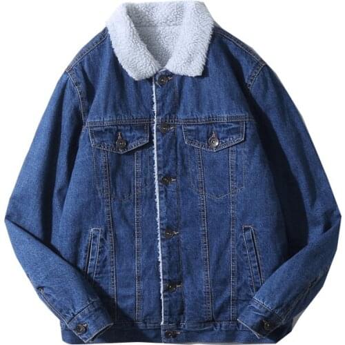 Gran oferta hombres chaqueta y abrigo de moda de lana caliente chaqueta de Denim 2020 de moda de invierno Chaqueta vaquera Hombr