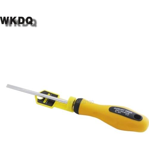 Slot Screwdriver WKT 5*100 1Pc Din Rail Terminal Block Tool Magnetic Chuck Wire Electrical Connector Mannal Tool Screw Driver