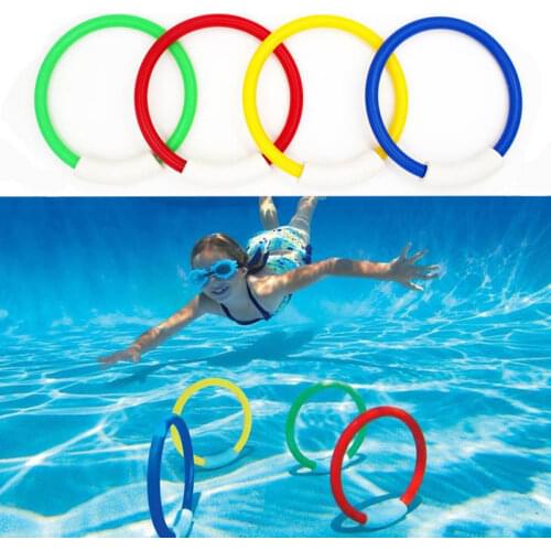 4Pcs/set Plastic Diving Ring Swimming Pool Accessories Toys for Children Water Play Sport Diving Kids Beach Summer Funny Toys