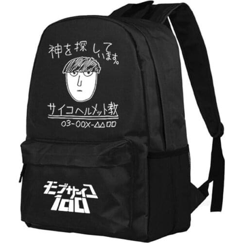 New Arrival Mob Psycho 100 Kageyama Shigeo Backpack Students Luminous Schoolbag Casual Shoulder Bags Cartoon Rucksack Daypack