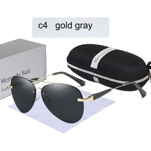 Luxury Sunglasses Polarized Mens high quality uv400 Anti Glare womens Square Sun glasses Brand designer Retro Driving pilot