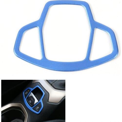 1pc ABS Blue Electronic Interior Hand Brake Button Frame Trim Fit For Jeep Renegade 2015-2016 Decoration Car Styling Accessories