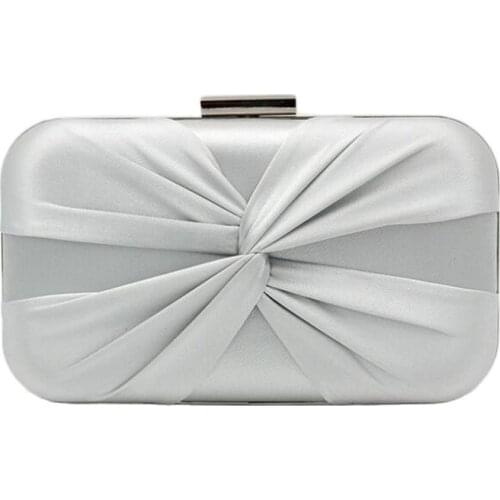 2020 high quality women silk evening bags fold bow party bags for girls wedding party bags drop shipping MN1170