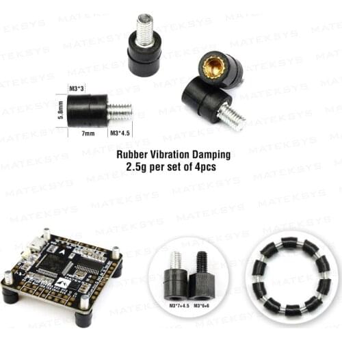 4pcs MATEK F3 F4 Racing Drone Flignt Controller Antishake M3 Screws VD Shock-absorb Rubber Vibration Damping