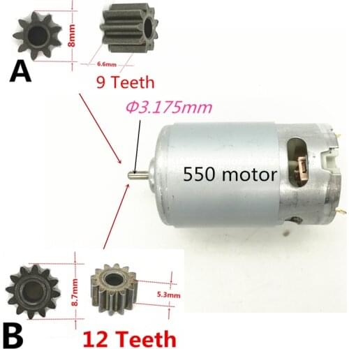 5pcs metel 9 teeth or 12 teeth Gear for HITACHI BOSCH DeWALT Hilti Makita WORX METABO Milwaukee Ryobi Drill RS-550 Motor Power
