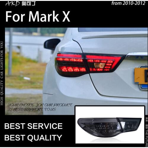 AKD Car Styling for Toyota Mark X Tail Lights 2010-2012 Reiz LED Tail Light DRL Dynamic Signal Brake Reverse auto Accessories
