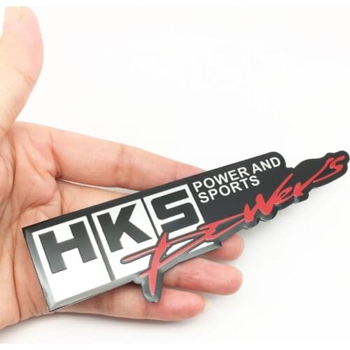 Aluminum Alloy Hks power Stereo Modified Metal Car Logo Car Styling Sticker Emblem Decal Badge