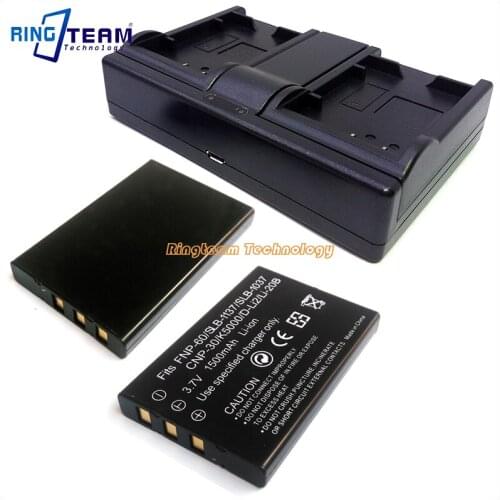 DLI2 D-LI2 DL-12 D-L12 Digital Battery 2x & Dual USB Charger 1x for Pentax Digital Cameras Optio 330 330RS 430 430RS