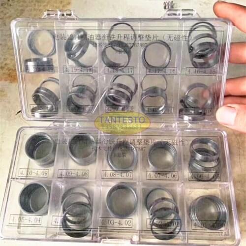 For Denso 1211 Diesel Common Rail Injector AHE Lift Travel Adjustment Gasket, Shim Washer Sizes 4.00-4.20mm 100PCS