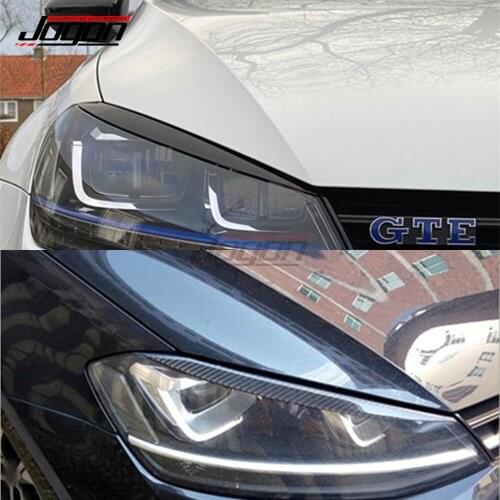 For Volkswagen VW Golf 7 MK7 GTI R GTD 2013-2017 Car Accessories Headlight Head Lamp Light Eyelid Eyebrow Stickers Cover Trim