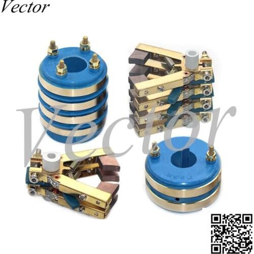 2 Way 4 Way Collector Ring Copper Carbon Brush Frame Combination of Multilayer Slip Ring Pillow Packaging Machine Accessories Ro