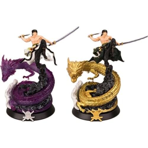 38cm World One Piece Anime Figure Roronoa Zoro Top Decisive Battle Model Action Figure Classic Battle PVC Collectible Gift Toys