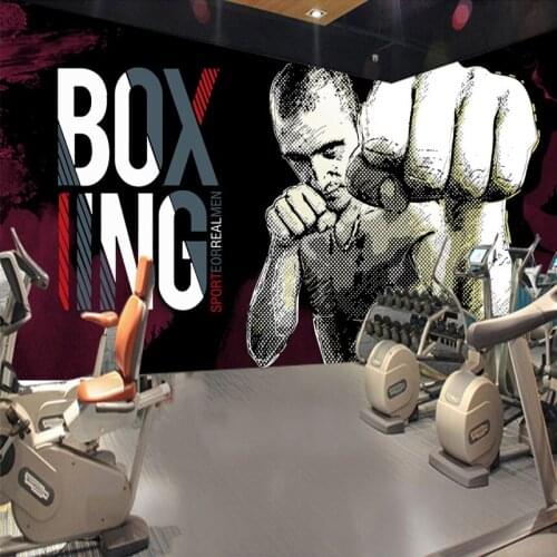 Custom Photo Wall Paper 3D Boxing Gym Background Poster Mural Papel De Parede 3D Wall Painting Living Room Murals Wallpaper Roll