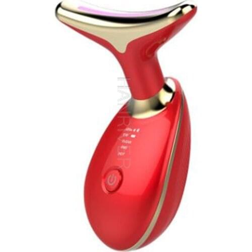 EMS Thermal Neck Lifting and Tighten Massager Electric Micro-current Wrinkle Remover LED Photon Face Beauty Device for Woman