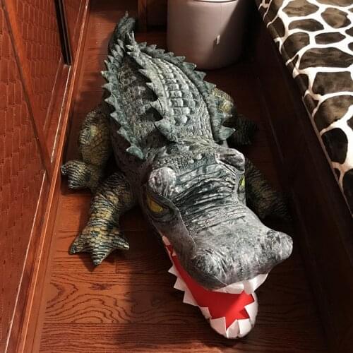 Simulation animal crocodile doll plush toy leisure sleeping pillow giant cute alligator toys creative gift deco 79inch 200