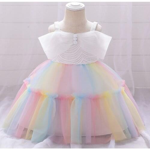 Baby Girls Lace Princess Dress 1st 2st Birthday Party Dress 1 2 Year Old Newborn Christening Gown Toddler Kid Christmas Clothing