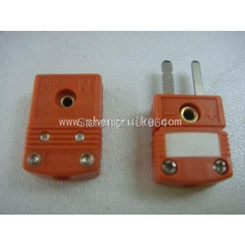 Mini Thermocouple Connector N type Orange Color Flat pin Male and Female