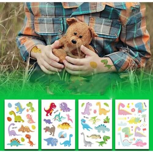 Dinosaur Sticker Temporary Tattoo Fake Tattoos Face Cosmetic Hand Face Foot Arm Body Art 30pcs/lot