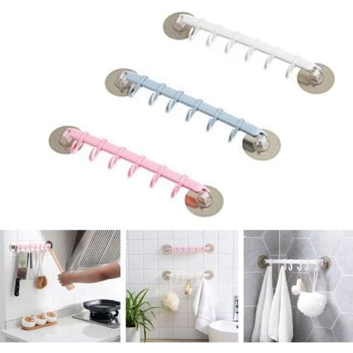 Wall Mounted Bathroom Organizer Hooks Towel Holder Kitchen Accessories Cupboard Storage Rack Shelf Bathroom Holder Key Hooks