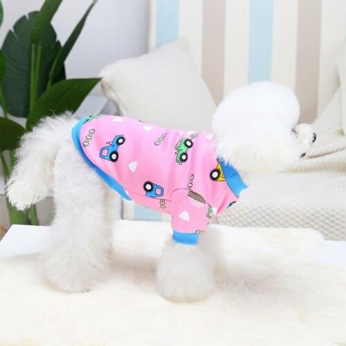 New Spring Autumn Winter Xs Dog Clothes For Small Dogs Boy Girls Sweater Teddy Print Coat Costume Puppy Outfit Pet Clothing