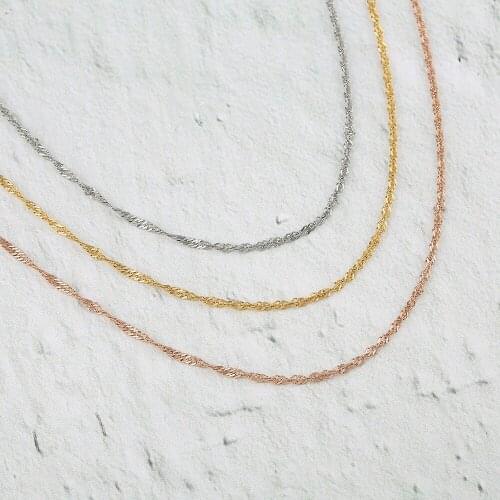 Wholesale Composed Kette Necklace Stainless Steel Rope Chain can adjust for 35 cm – 38 cm – 42 cm as Woman Gift 10pcs/lot