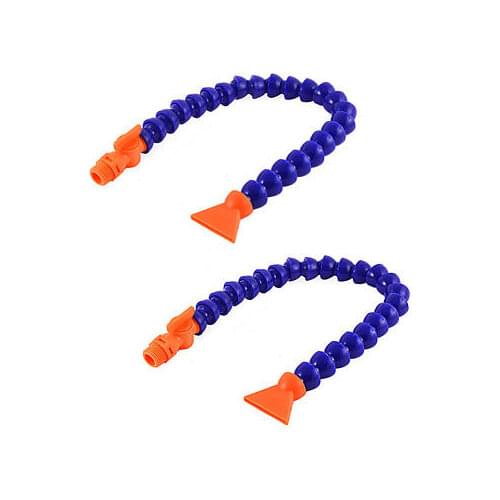 Flat Nozzle 1/2BSP Thread Flexible Switch Oil Coolant Pipe Hose Tube 50cm 2pcs