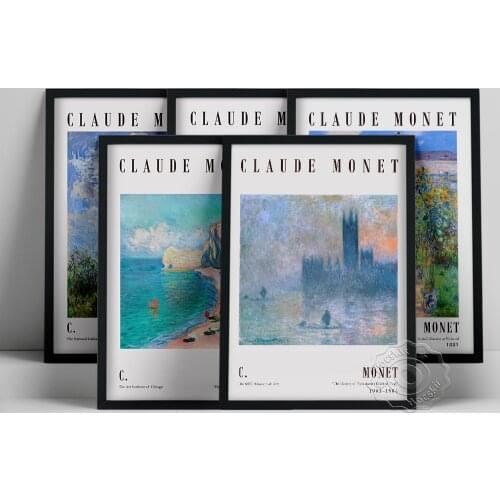 Claude Monet Exhibition Print, Natural Scenery Poster, The ArtistS Garden At Vetheuil Oil Painting, Figure Flower Wall Decor