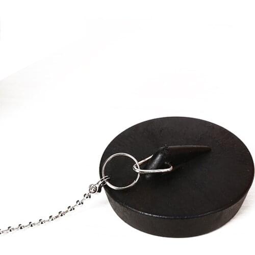 Durable Seal Basin Tool Sink Plug Cute Mop Pool Bathtub Stopper Easy Use With Chain Bathroom Kitchen Soft Rubber Home