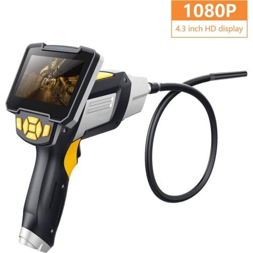 1M 10M 4.3 Inch Lcd Display Pipe Inspection Industrial Endoscope 1080P Inspection Cameral IP67 Waterproof Snake Tube Borescopes