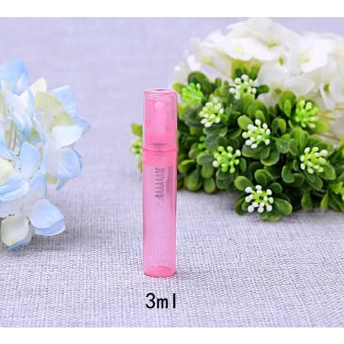 3ml 10pcs/lot empty Clear cute plastic mist spray perfume bottle 3CC small promotion sample perfume atomizer Refillable Bottles
