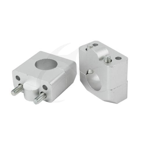 Sliver Aluminum Motorcycle Handlebar Risers Clamp For Honda ATVs Dirt Bike