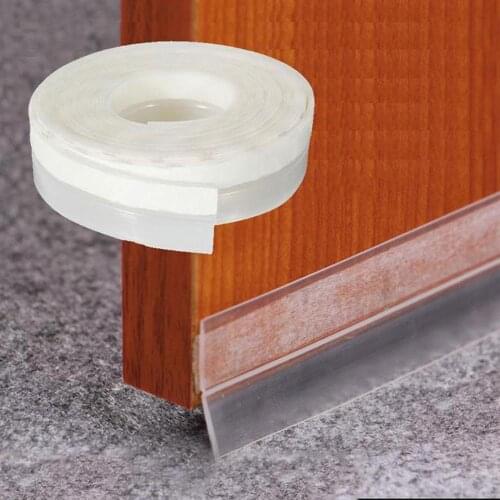 1M Silicone Self-Adhesive Weather Stripping Under Door Window Seal Strip Noise Stopper Draft Stopper Door Sweep Width 2.5cm