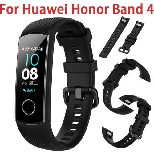Silicone Wrist Strap For Huawei Honor Band 4 Smart Sport Bracelet Strap Replacement 8 Colors TPU Material Smart Accessories