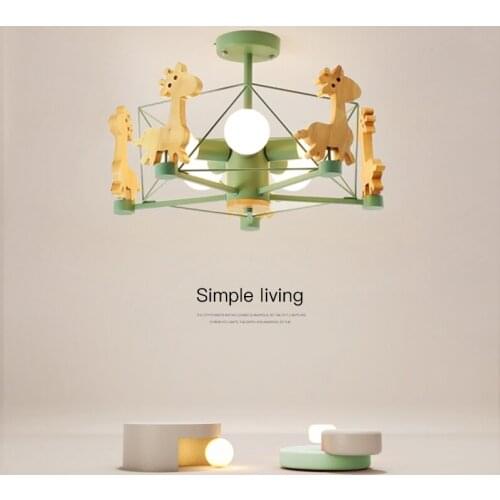 Modern Chandelier carousel bedroom suction hanging dual purpose lamp for boys and girls cartoon lamp room childrens room lamps