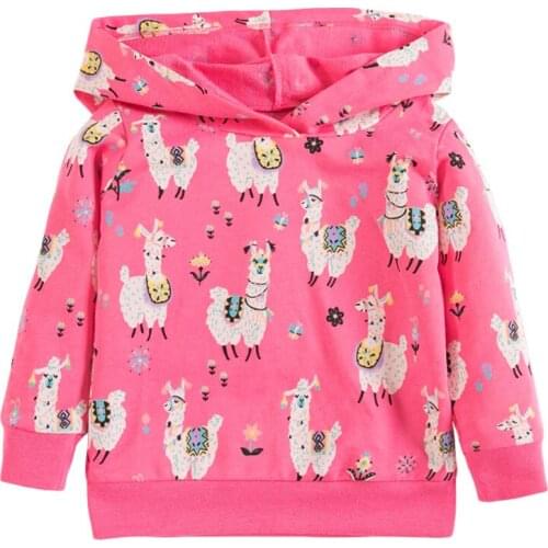 Top Quality 100% Terry Cotton Children Clothing Kids Girls Long Sleeve Tops Sweater Hoodies Autumn Sweatshirts Baby Girl Clothes