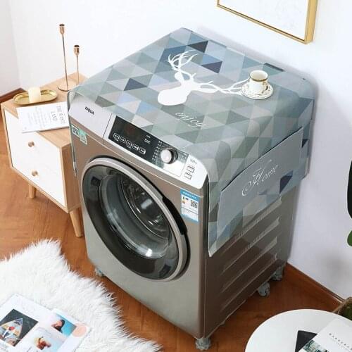Waterproof Washing Machine Cover Single Door Dust Cover Garden Double Open Drum Washing Machine Towel Cloth Household Home Decor