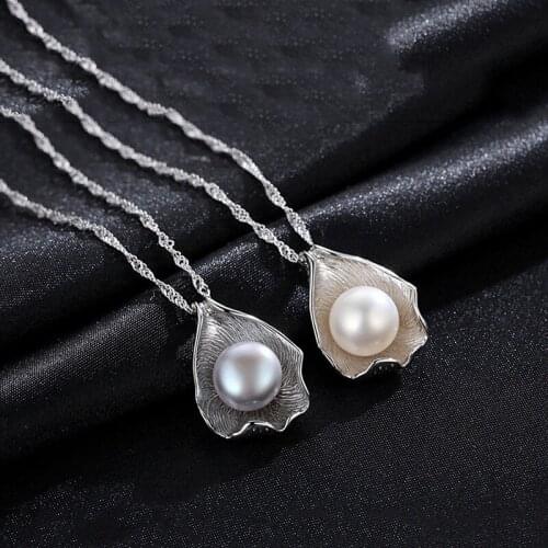 High Quality Shell Freshwater Pearl 925 Sterling Silver Necklaces For Women Statement Chain Pendant Necklace Party Gifts Jewelry